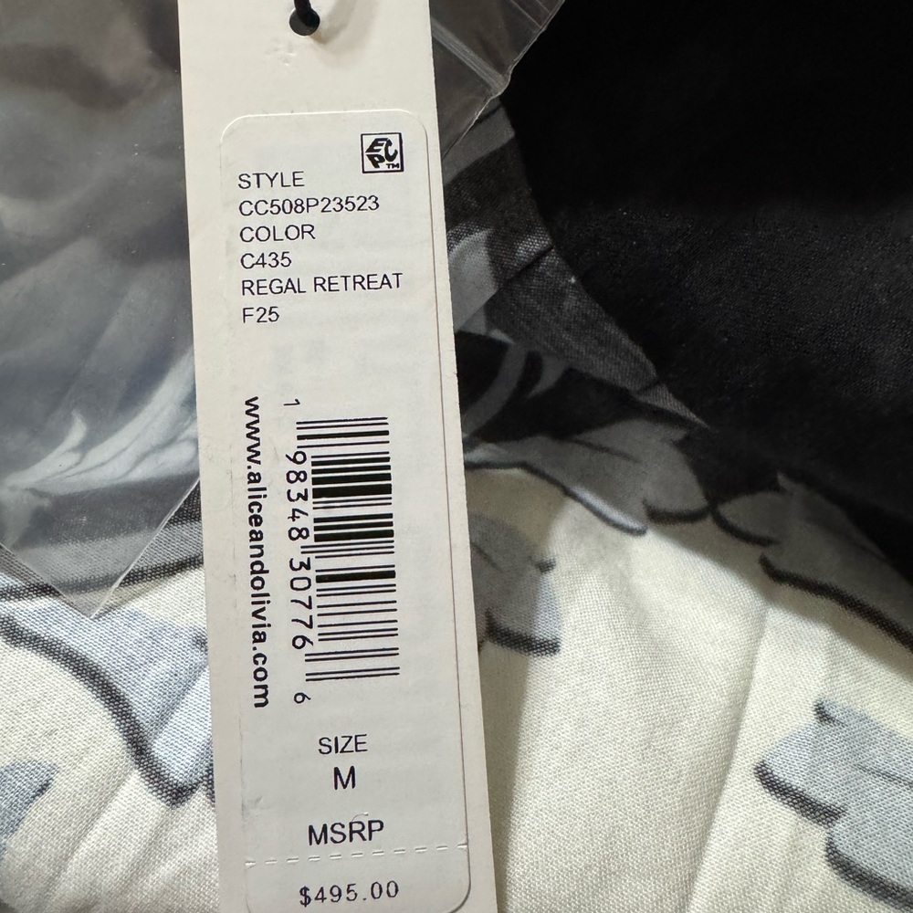 Alice + Olivia Navy and White Floral Mini Dress - Picture 12 of 16